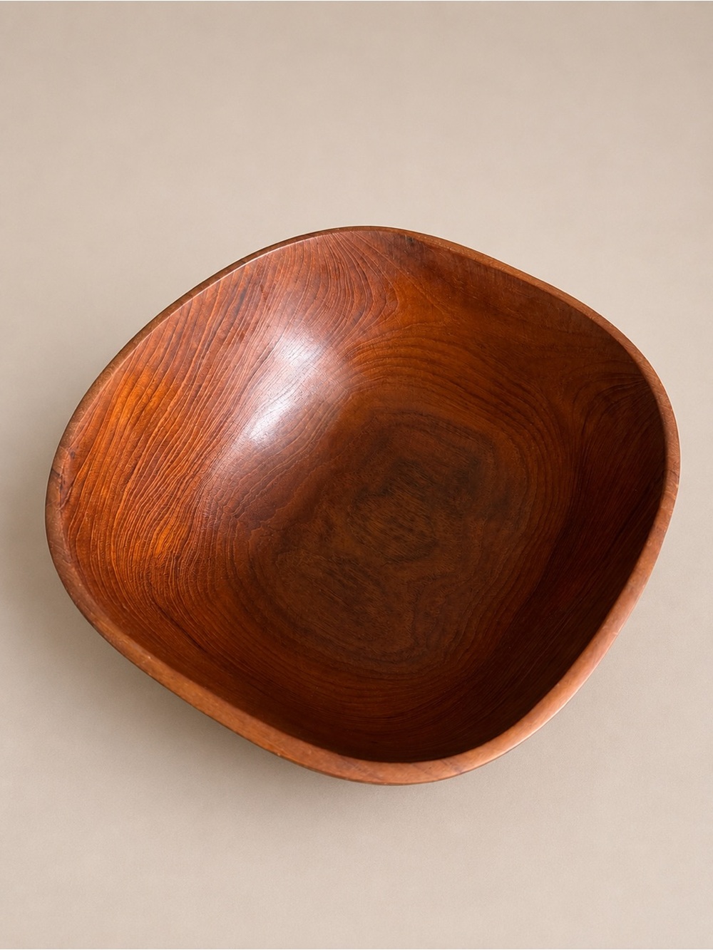 VTG MCM Goodwood Teak Wood Serving/Salad Bowl Wood Thailand Sticker⁠ Intact